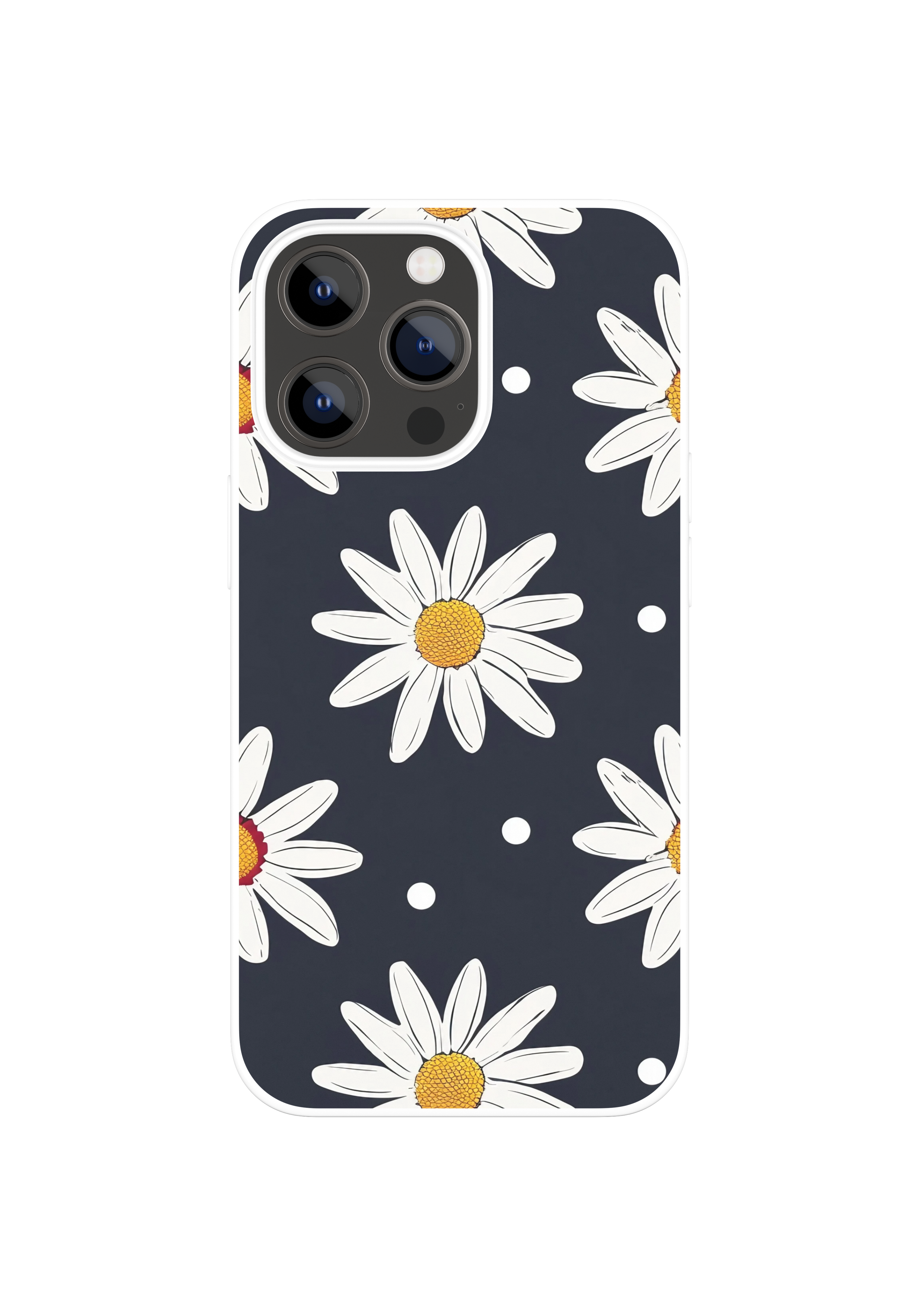 Daisy with Polka Dots Black