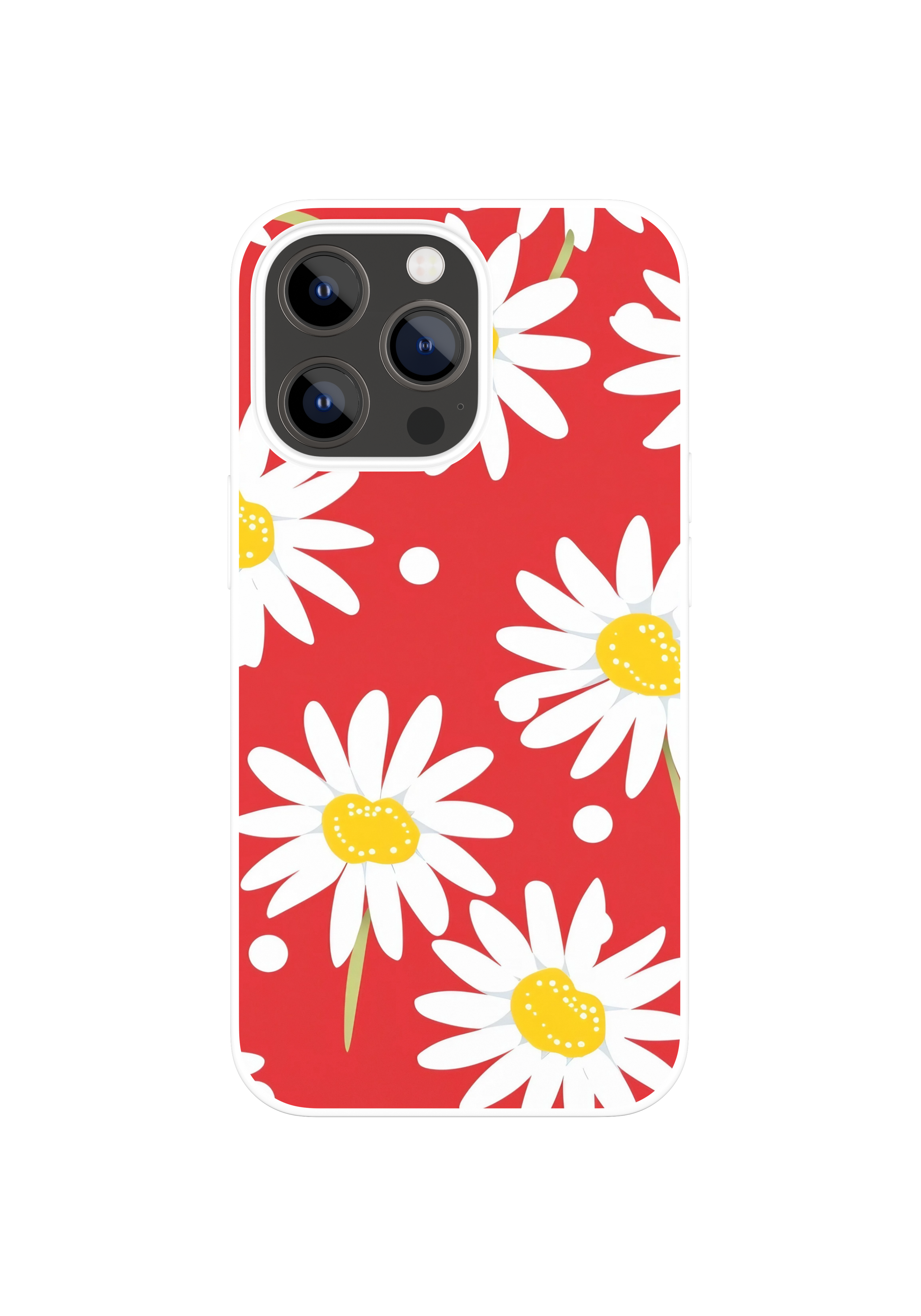 Daisy with Polka Dots Red