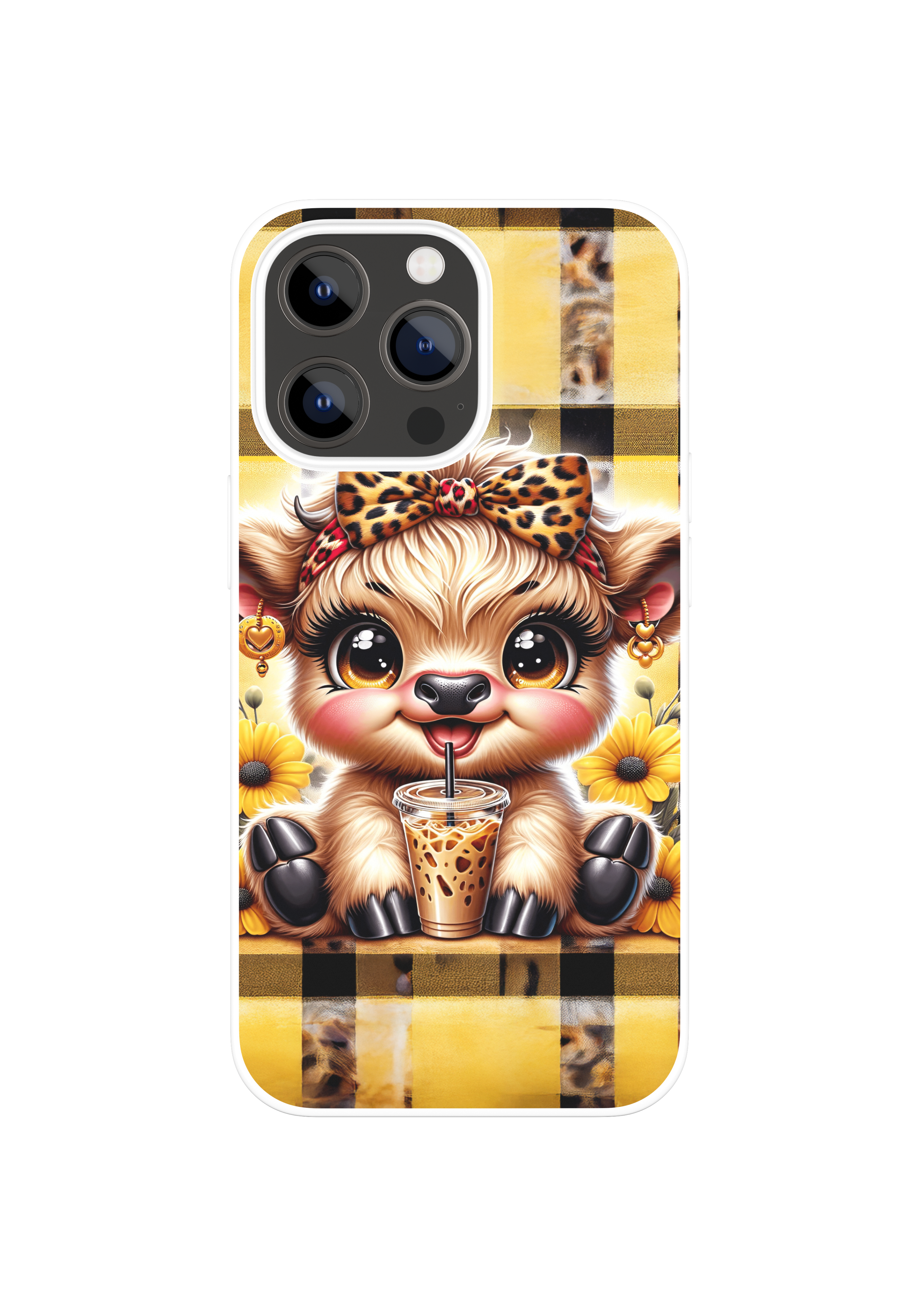 Highland Cow With Tea