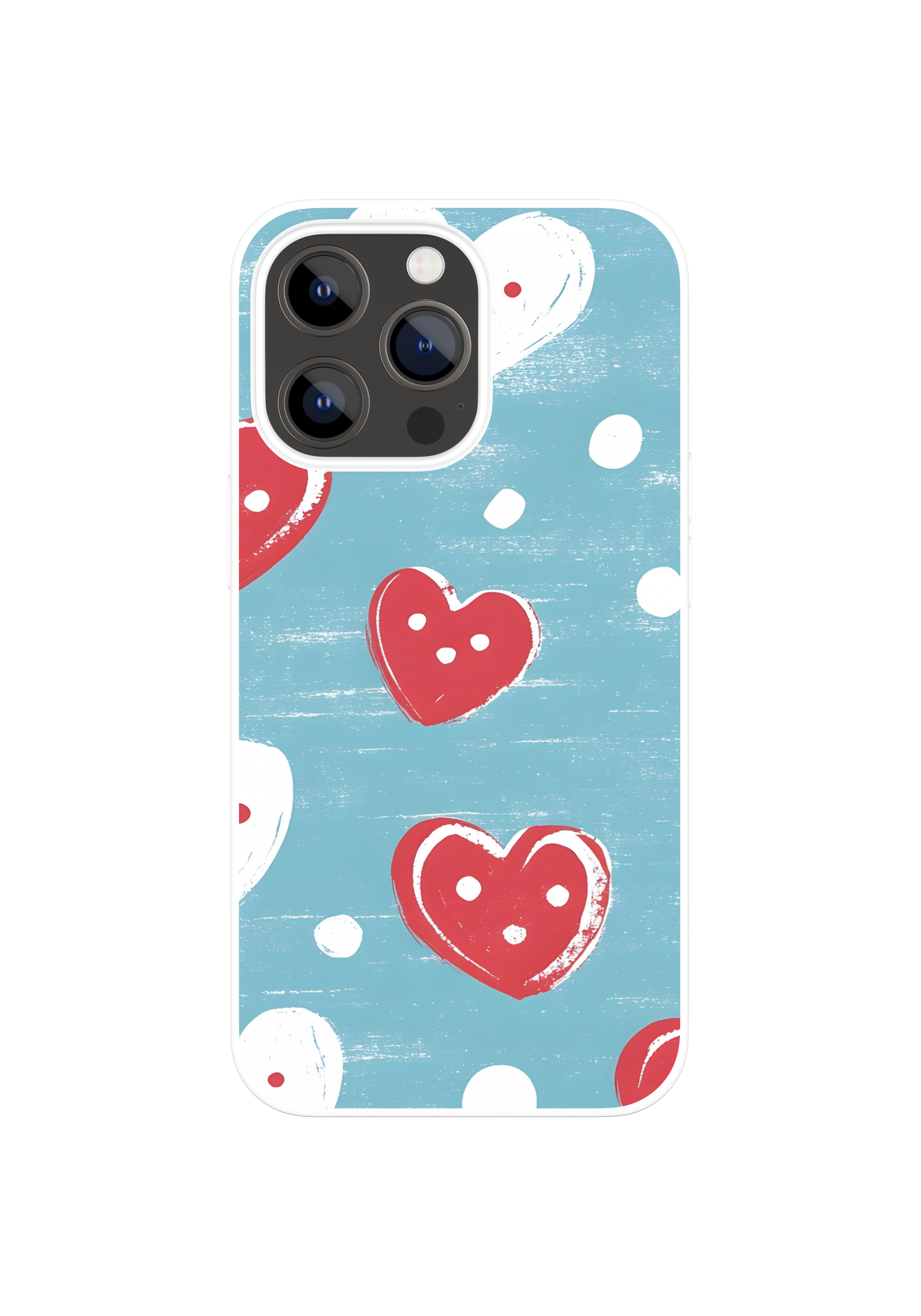 Retro Heart Seamless Polkadots